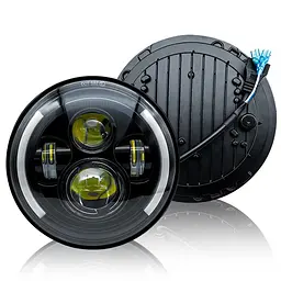 Фара LED ВАЗ 2101 2121 ГАЗ КАМАЗ УАЗ іномарки 7" (d=178 мм) 60W (ближній+далекий+ходові вогні) - мініатюра 3