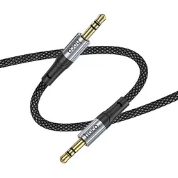 Аудiокабель Hoco UPA26 AUX Fresh audio cable 1 м чорний - мініатюра 3