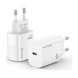 Зарядний пристрій Grand-X GaN USB-C 30W QC3.0 white (CH-390W) - мініатюра 4