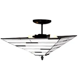 Люстра Brille Тіффані стельова E27 60W BK (BL-606C/2) - мініатюра 5