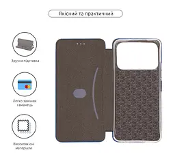 Чехол-книжка для TECNO Spark 40 4G, G-Case, синий, кожаный чехол-книга из экокожи (PU) и TPU, с магнитом, с подставкой и вместительным кардхолдером, противоударный, защита всего корпуса, ArmorStandart (ARM88017) - мініатюра 3