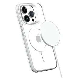 Захисний чохол Vokamo для iPhone 15 Pro Max з магнітним кільцем прозорий - мініатюра 4