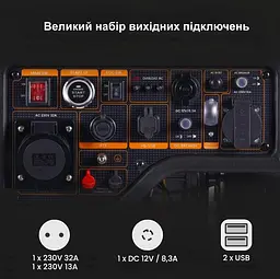 Генератор інверторний MaXpeedingRods 5.5 кВт Електричний старт/Дистанційний старт/ATS/Ручний стартер MXR6000 - мініатюра 9
