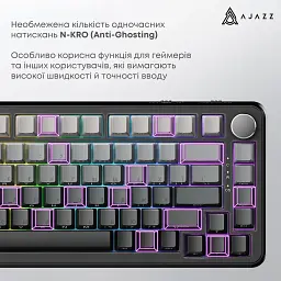 Клавіатура Ajazz AK820 Max Magnetic Switch RGB USB UA Gradient Black (AK820MAX-M-S-GG) - мініатюра 8