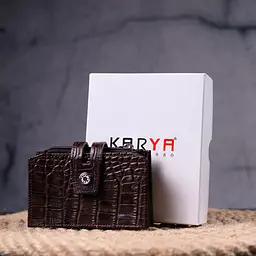 Чоловічий шкіряний картхолдер KARYA 10.4х6.2х1 см acs0025916 - мініатюра 8