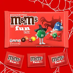 Драже M&M's Fun Size Peanut Butter Milk Chocolate Halloween Candy 269г - мініатюра 2