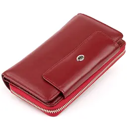 Гаманець зі шкіри на клямці ST Leather 19341 бордовий - мініатюра 11