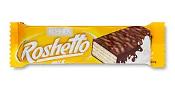 Упаковка вафельних батончиків Roshen Roshetto Milk Chocolate 25 шт х 34 г - мініатюра 2