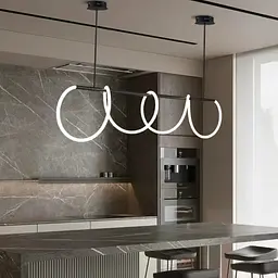 Чорна видовжена люстра ELISION з гнучкою LED стрічкою Line.F Довжина 120 см - мініатюра 8