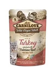 Вологий корм Carnilove Turkey with Valerian для кішок з індичкою і валеріаною 85 г