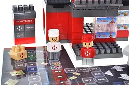 Конструктор блоковий QB300-007 "Block&Steps: НОВА ПОШТА. Центральне відділення" + ходилка та гра 3в1, 91дет. qbee - мініатюра 10