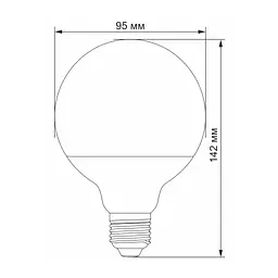 Лампочка Videx G95e 15W E27 4100K (VL-G95e-15274) - мініатюра 3