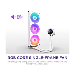 Система жидкостного охлаждения NZXT Kraken Plus RGB V2-360 mm AIO liquid cooler Wh (RL-KR360-W2) - миниатюра 4