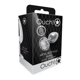 Анальна пробка Ouch! Round Gem S, 6.2 см (прозорий) - мініатюра 7