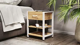 Тумба універсальна Ferrum-decor Вів'єн 1/2 50x41x40 білий ДСП Дуб Артізан 16мм (FRD-104129)