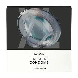 Презервативи - Satisfyer Premium Condoms 60 мм (XL), 100 шт.