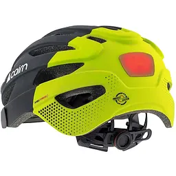 Велошолом Cairn Fusion LED USB 55-59 Чорний-Жовтий - мініатюра 2