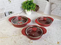 Набір посуду (омлетниці) O.M.S. Collection 3015 Red - мініатюра 4