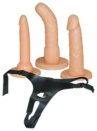 Страпон з трьома насадками Strap On! Flesh - мініатюра 6