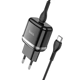 Адаптер зарядний пристрій HOCO Type-C to Type-C - Victorious single port charger set N24 чорний набір - мініатюра 3