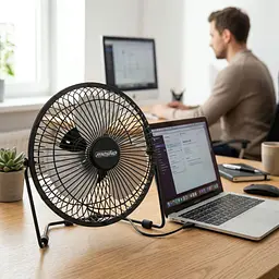 Вентилятор Mesko MS 7322 настільний/ USB/ 4,5Вт/ D=15см/ чорний (MS7322) - мініатюра 4