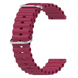 Ремінець для Samsung Gear S2 Classic - темно-червоний ширина кріплення 20мм силікон Watchbands Hump (W37-6WB24075156) - мініатюра 5