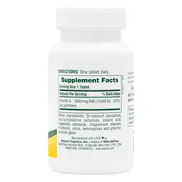 Вітаміни та мінерали Natures Plus Vitamin A 10000 IU, 90 таблеток - мініатюра 2