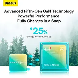 Блочок швидкого заряджання адаптер живлення Baseus GaN5 Fast Charger (mini) OS 1 USB-C 20 W чорний - мініатюра 10