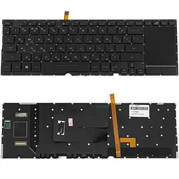 Клавіатура для ноутбука ASUS (GX531 series) rus, black, без кадру, підсвічування клавіш (RGB 16 pin)