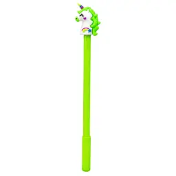 Ручка дитяча з іграшкою Єдиноріг Bambi A1101(Green) гелева, синя