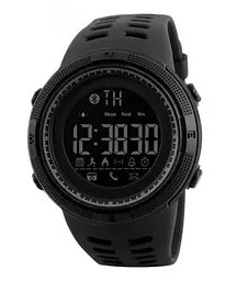Розумний наручний годинник Skmei 1250 Smart Clever (Чорний) - мініатюра 2