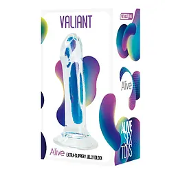 Прозорий фалоімітатор Alive Valiant Jelly Dildo Alive SO6032 92900 - мініатюра 2