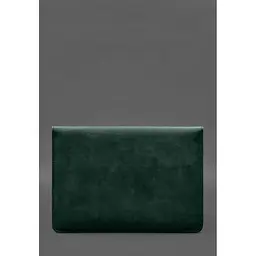 Чохол-конверт BlankNote Crazy Horse для MacBook 14 із клапаном шкіра+фетр Зелений - мініатюра 2