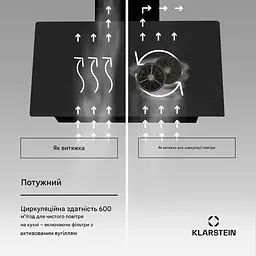 Витяжка Klarstein Alina 3.0 60 600 м²/год (10045347) - мініатюра 6