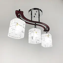 Стельовий світильник в срібному корпусі на 3 плафони Line.F 6032/3 CR - мініатюра 3