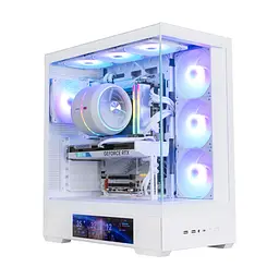Zalman Корпус P40 DS без БЖ, 2xUSB3.0, 1x Type C, 3x120мм ARGB Reverse, 1x120мм ARGB, VGA 420мм, LCS ready, TG Side/Front Panel, Display, ATX, білий - мініатюра 5