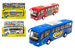 Іграшковий автобус туристичний Kinsfun Coach Travel металевий Kinsmart KS7101W, інерція, 4 кольори