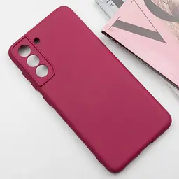 Чохол TPU GETMAN Liquid Silk Full Camera для Samsung Galaxy S21 Бордовий / Marsala - мініатюра 2
