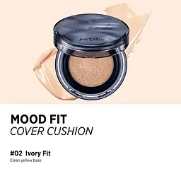 Тональний кушон Peripera Mood Fit Cover Cushion 02 Ivory Fit SPF50+ PA++++ із бездоганним фінішем 13 г - мініатюра 2