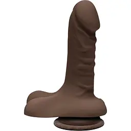 Фалоімітатор Doc Johnson The D - Super D - 6 Inch With Balls - UltraSkyn - Chocolate