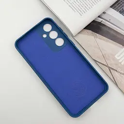 Чохол TPU GETMAN Liquid Silk Full Camera для Samsung Galaxy S24+ Синій / Navy Blue - мініатюра 3