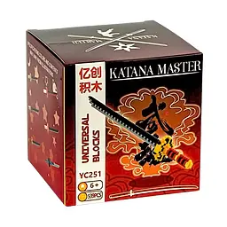Конструктор 3D піксельний Катана 539 деталі YC251 9x9x9 см