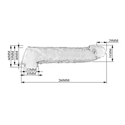 Подовжуюча насадка на член Pretty Love Extension Penis Sleeve, +7.5 см - мініатюра 7