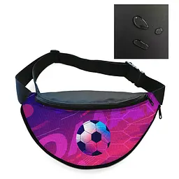 Сумка-бананка чоловіча/жіноча Футбол Sport 32×16 см з розширювачем поясна сумка або сумка через плече (02910)