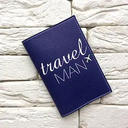 Обкладинка для паспорта Travel man 6 (синій)
