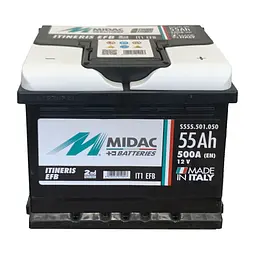 Акумулятор 6СТ-55 MIDAC ITINERIS EFB START STOP, 12V, 55Ah, R, EN500А - мініатюра 2