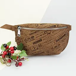 Бананка шкіряна Handycover Ukraine через плече бежева - мініатюра 3