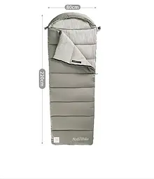 Спальний теплий мішок Naturehike M300 до -13C Праворуч блискавка (R) - мініатюра 4