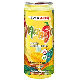 Напій безалкогольний Ever Aid Mango Prebiotic Soda 0.33 л 