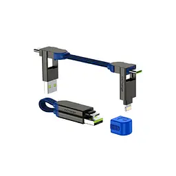 Кабель Rolling Square 6in1 inCharge X 100W, синій (X02WR)